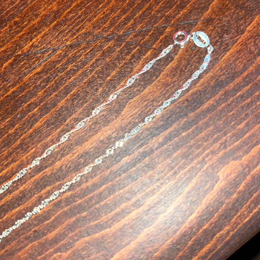 Silver 925 Italy Necklace with Diamond Cross NWOT - Picture 4 of 4